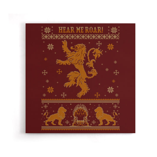 Golden Lion Sweater - Canvas Print