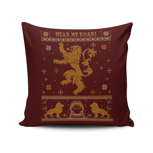 Golden Lion Sweater - Throw Pillow