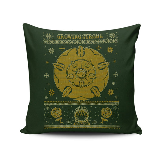 Golden Rose Sweater - Throw Pillow