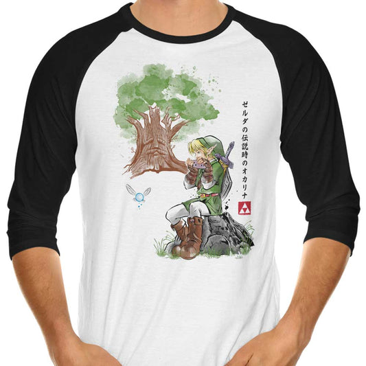 Great Deku Watercolor - 3/4 Sleeve Raglan T-Shirt