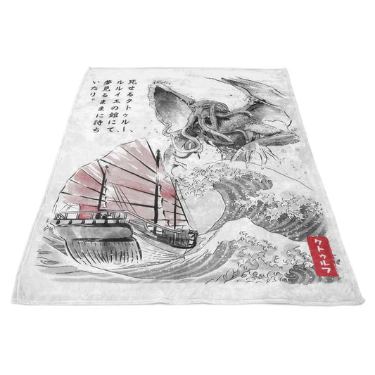 Great Old One Sumi-e - Fleece Blanket