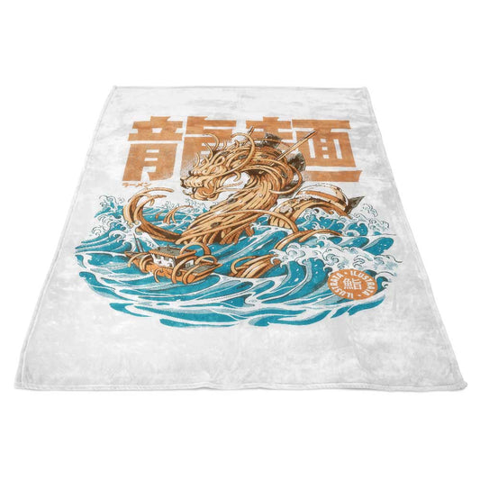 Great Ramen Dragon Off Kanagawa - Fleece Blanket