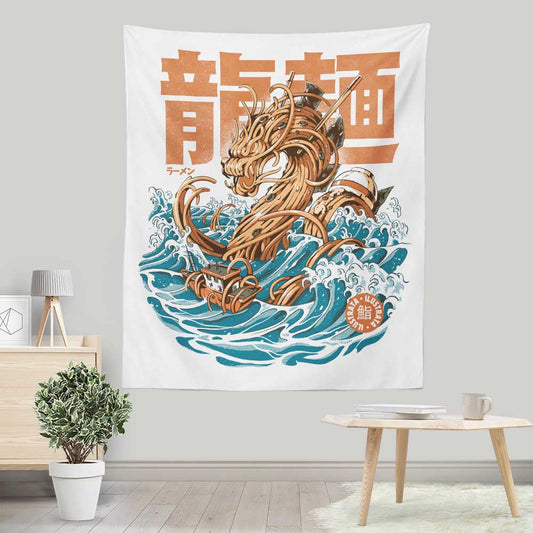 Great Ramen Dragon Off Kanagawa - Wall Tapestry