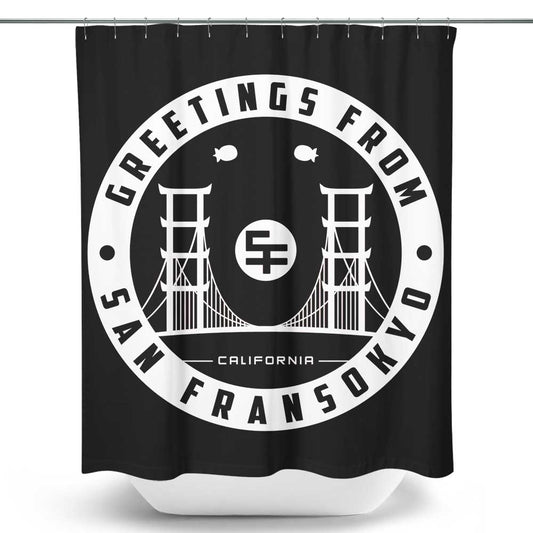 Greetings from San Fransokyo - Shower Curtain
