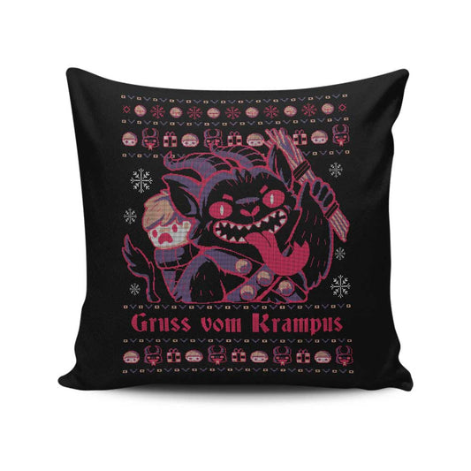 Gruss Vom Krampus - Throw Pillow