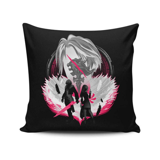 Gunblade Silhouette - Throw Pillow