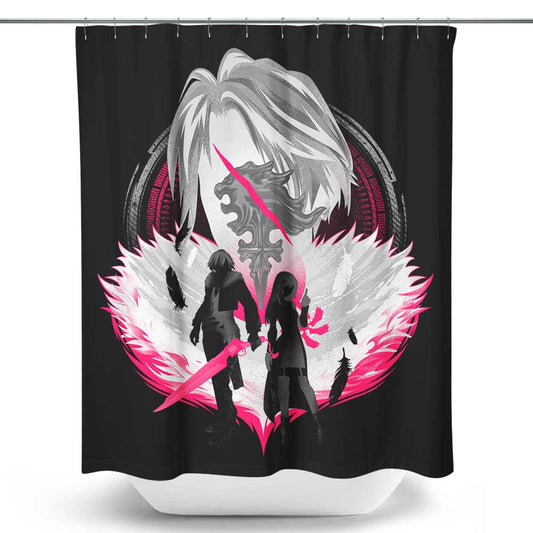 Gunblade Silhouette - Shower Curtain