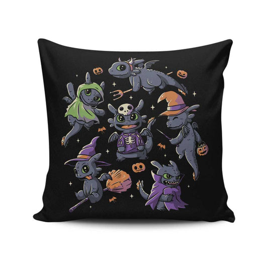 Halloween Dragons - Throw Pillow