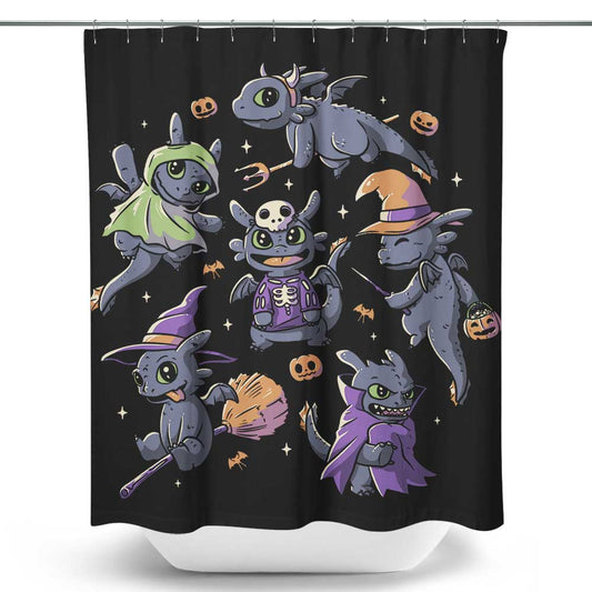 Halloween Dragons - Shower Curtain