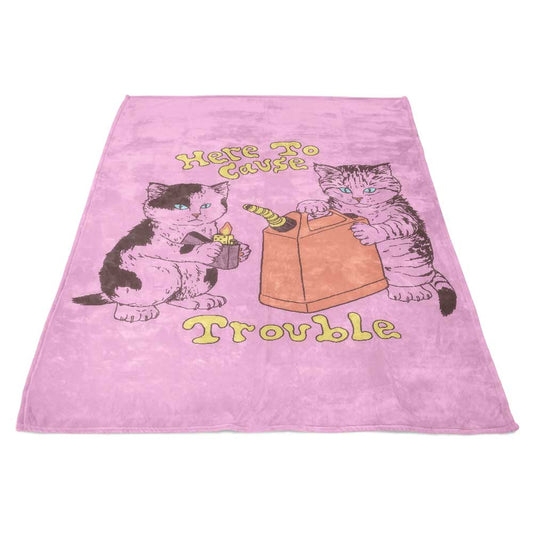 Here to Cause Trouble - Fleece Blanket