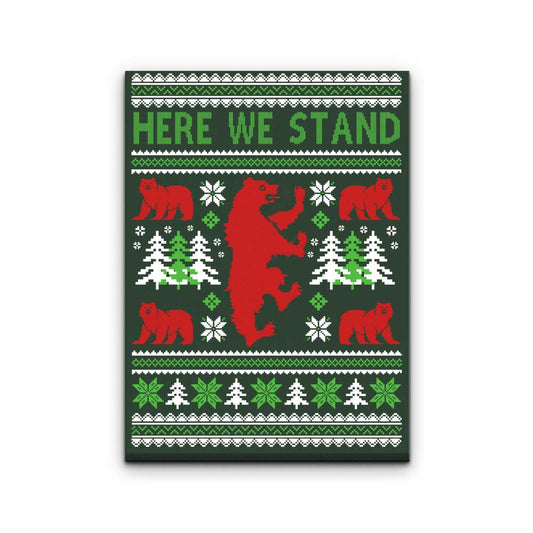 Here We Knit - Canvas Print