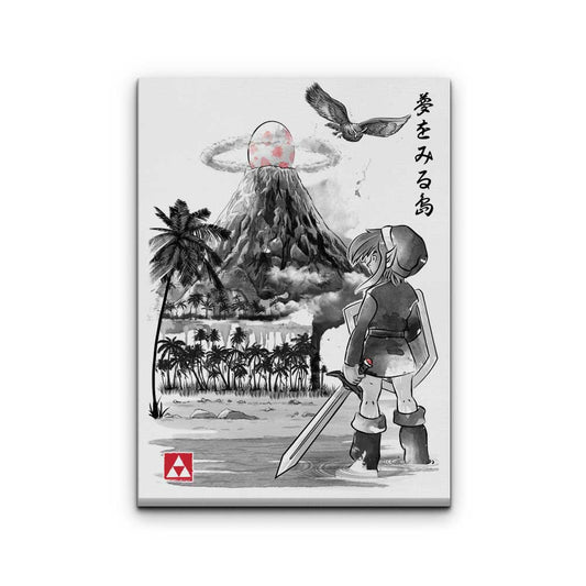 Hero's Awakening Sumi-e - Canvas Print