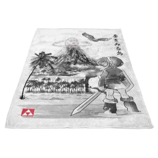 Hero's Awakening Sumi-e - Fleece Blanket
