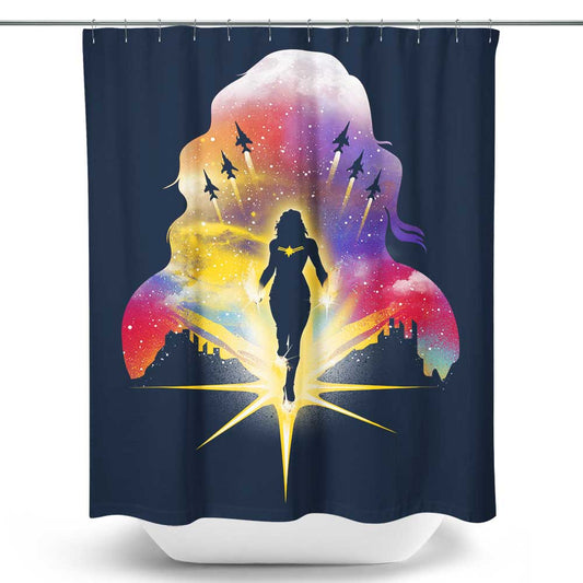 Higher, Further, Faster - Shower Curtain
