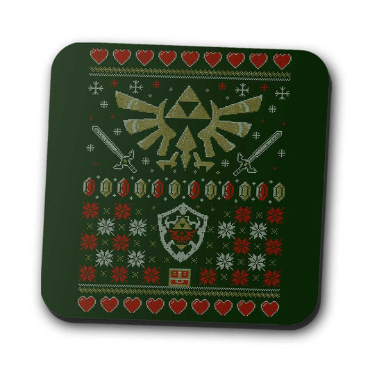 Hylian Christmas Sweater - Coasters