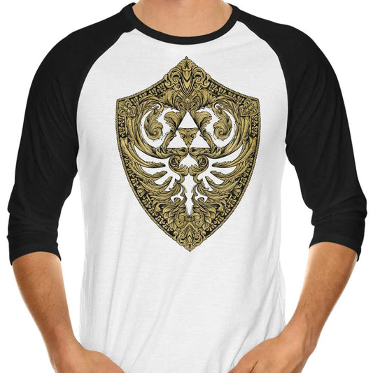 Hylian Victoriana (Gold) - 3/4 Sleeve Raglan T-Shirt