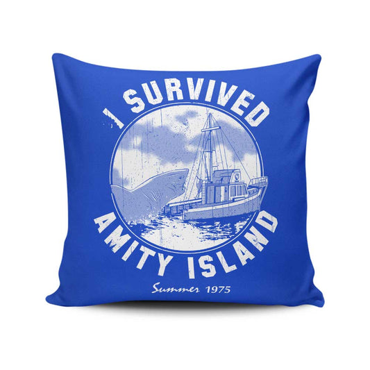 I Survived Amity Island - Throw Pillow