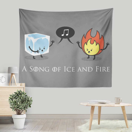 Ice and Fire Duet - Wall Tapestry