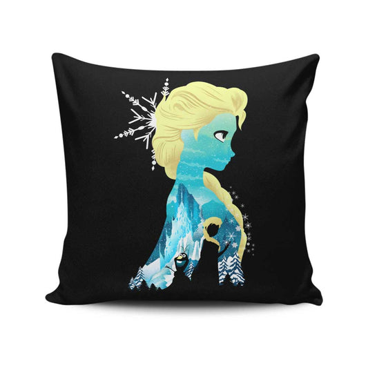 Ice Princess Silhouette - Throw Pillow