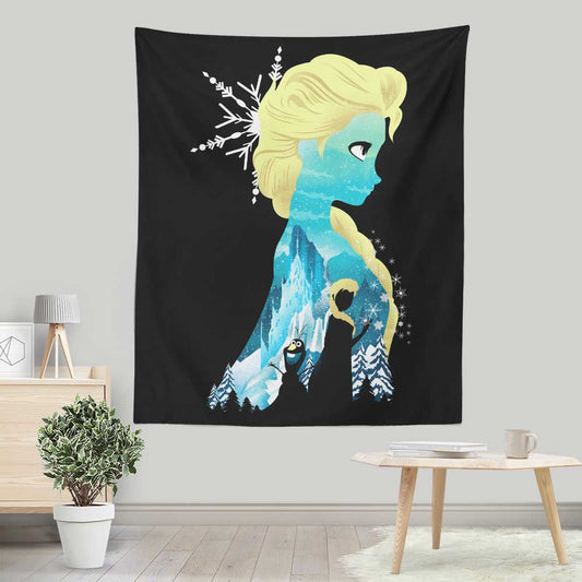 Ice Princess Silhouette - Wall Tapestry