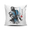 Ice Warrior Sumi-e - Throw Pillow