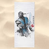 Ice Warrior Sumi-e - Towel