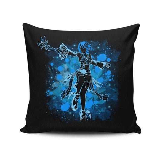 Inked Aqua - Throw Pillow