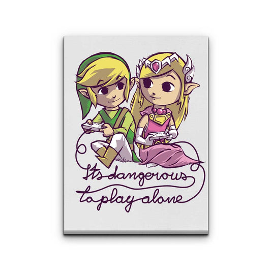It's Dangerous to Play Alone - Canvas Print