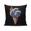 Kanagawa Ice Cream - Throw Pillow