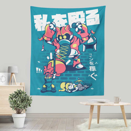 Karaoke Fight - Wall Tapestry