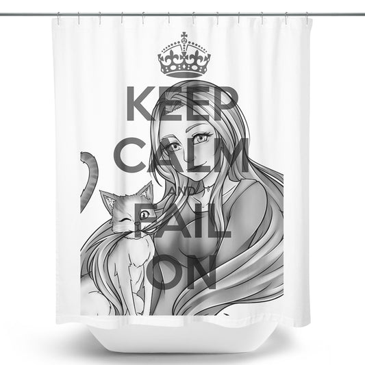 Keep Calm and Fail On - Shower Curtain