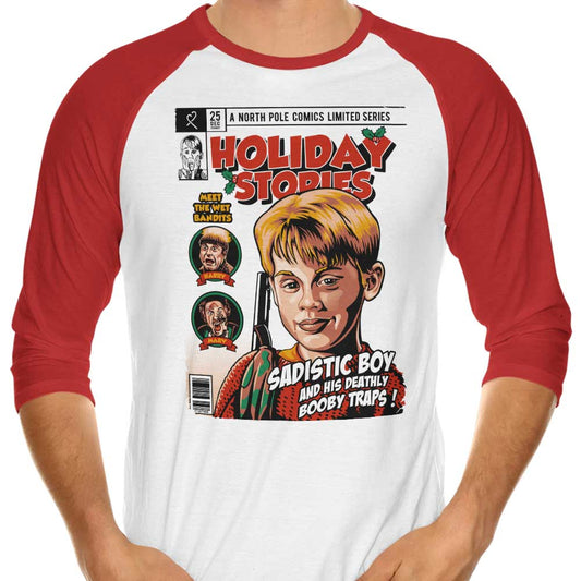 Kevin's Holiday Stories - 3/4 Sleeve Raglan T-Shirt