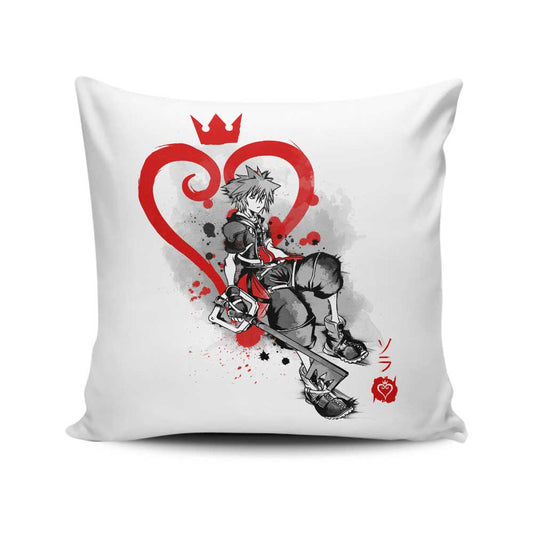 Keyblade Kingdom Sumi-e - Throw Pillow