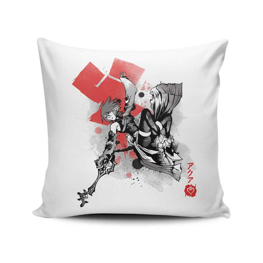 Keyblade Master Sumi-e - Throw Pillow