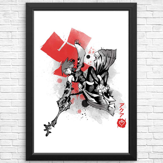 Keyblade Master Sumi-e - Posters & Prints