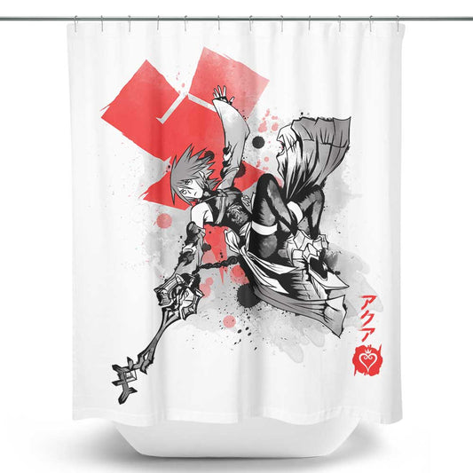 Keyblade Master Sumi-e - Shower Curtain