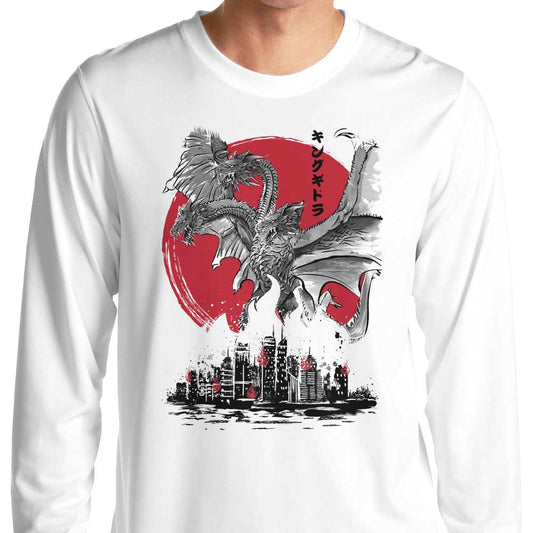King of Terror Rising Sumi-e - Long Sleeve T-Shirt