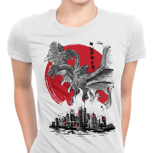 King of Terror Rising Sumi-e - Women's Apparel