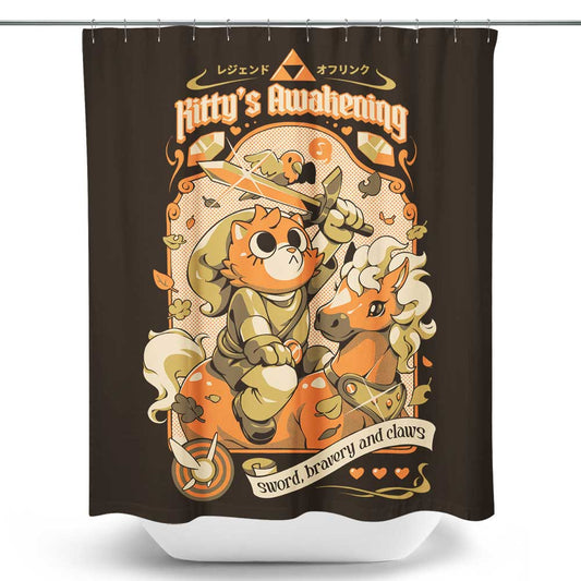 Kitty's Awakening - Shower Curtain