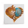 Knitting Kitten Love - Canvas Print