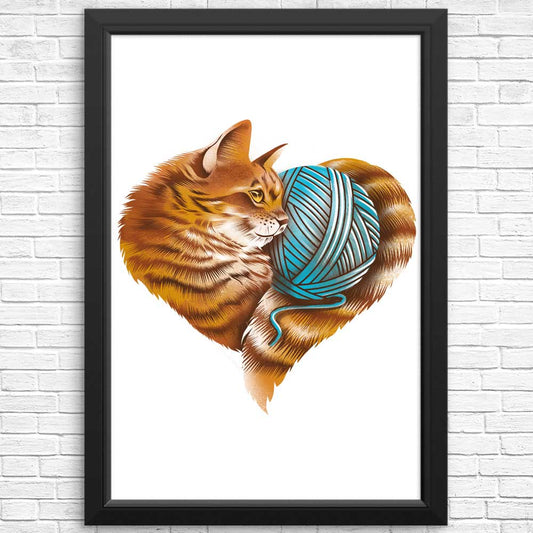 Knitting Kitten Love - Posters & Prints