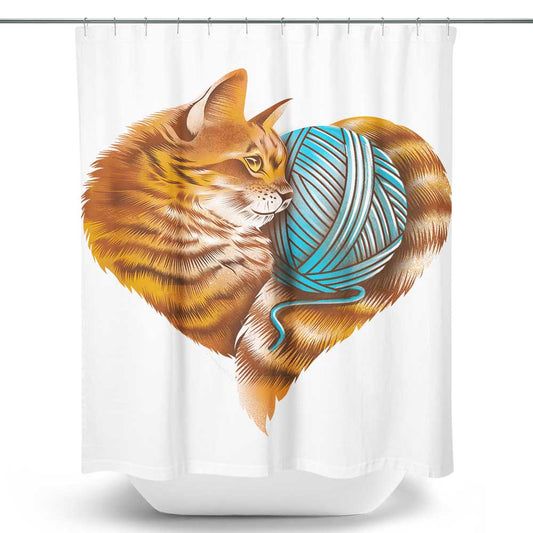 Knitting Kitten Love - Shower Curtain
