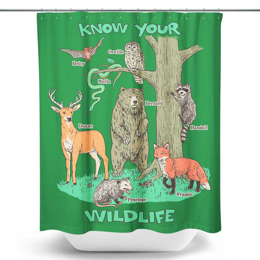 Know Your Wildlife - Shower Curtain
