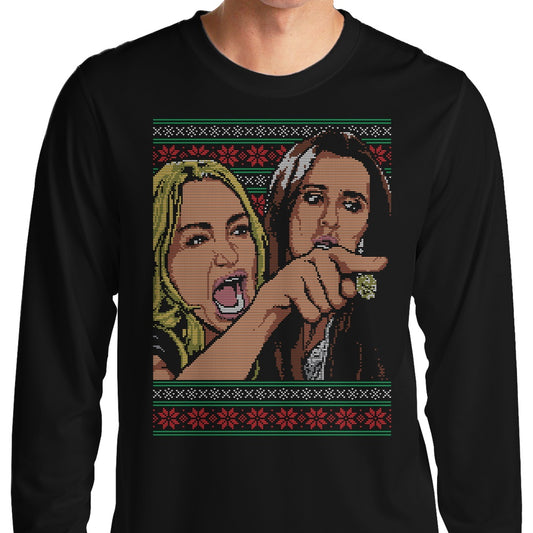 Ladies Yelling Sweater - Long Sleeve T-Shirt