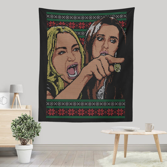 Ladies Yelling Sweater - Wall Tapestry