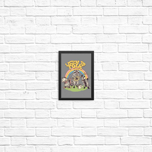 Listen to Folk - Posters & Prints