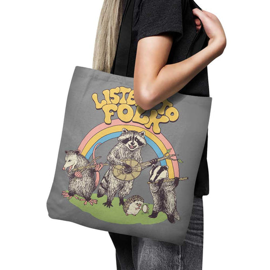 Listen to Folk - Tote Bag