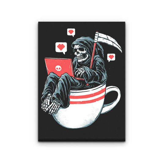Love Death Coffee - Canvas Print