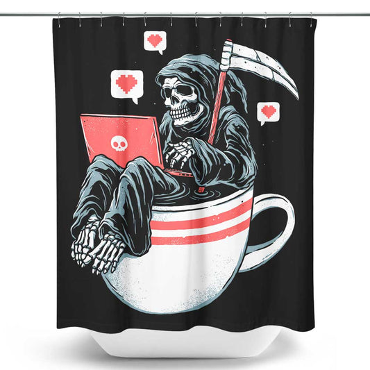Love Death Coffee - Shower Curtain