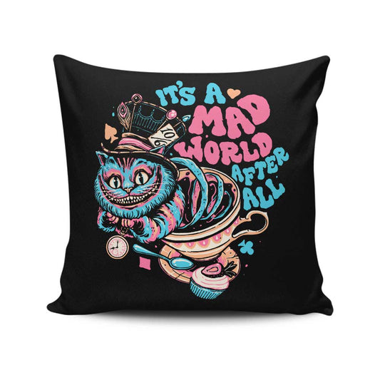 Mad World Cat - Throw Pillow